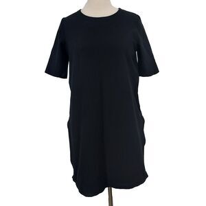 Eileen Fisher Stretch Crepe Side Zip Shift Tunic Dress Size Medium Minimalist